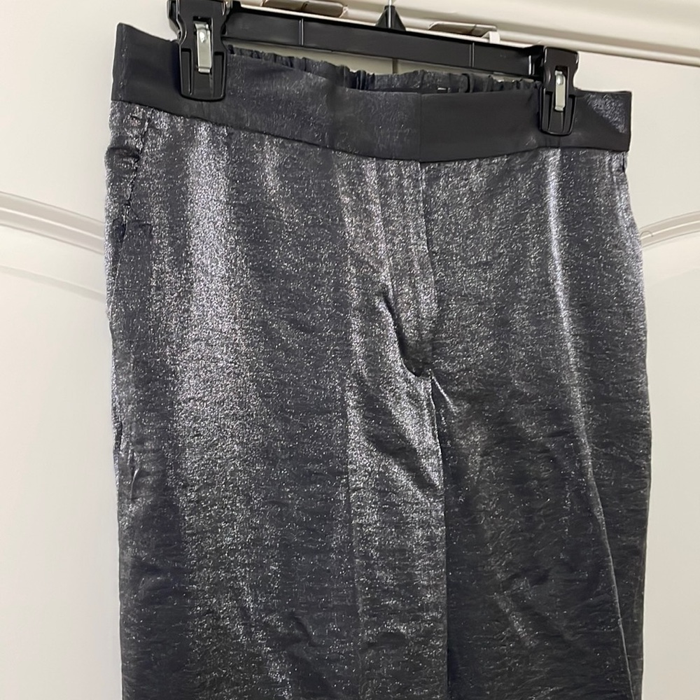 Ann Taylor Gunmetal colored Shimmery Tapered Pants